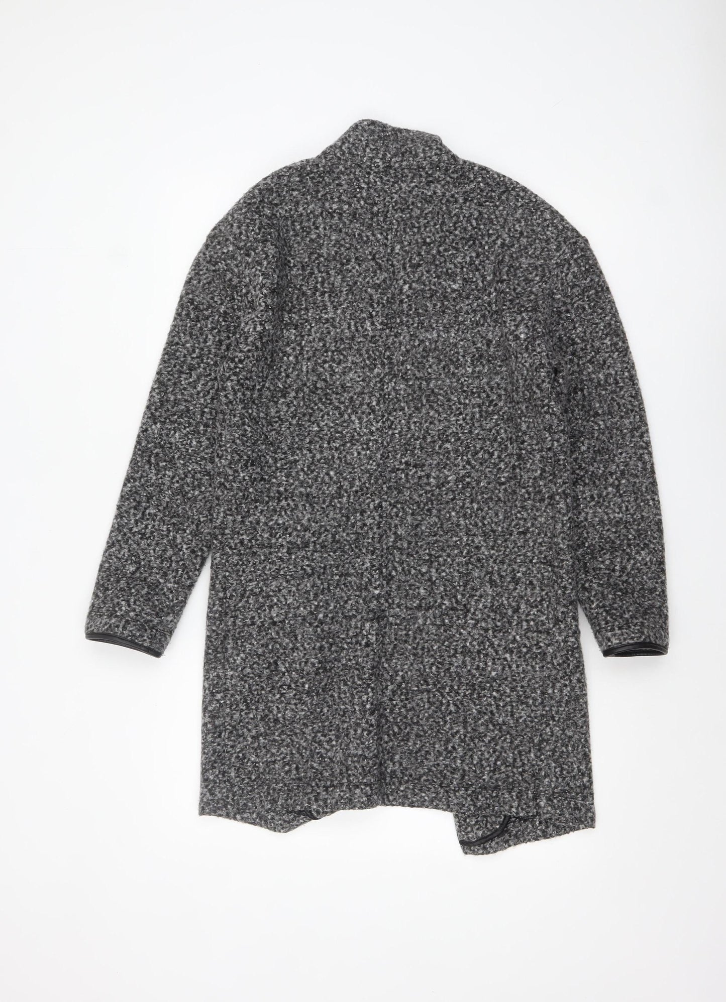 Marks and Spencer Women’s Grey Mid-Length Tweed Overcoat Size 8