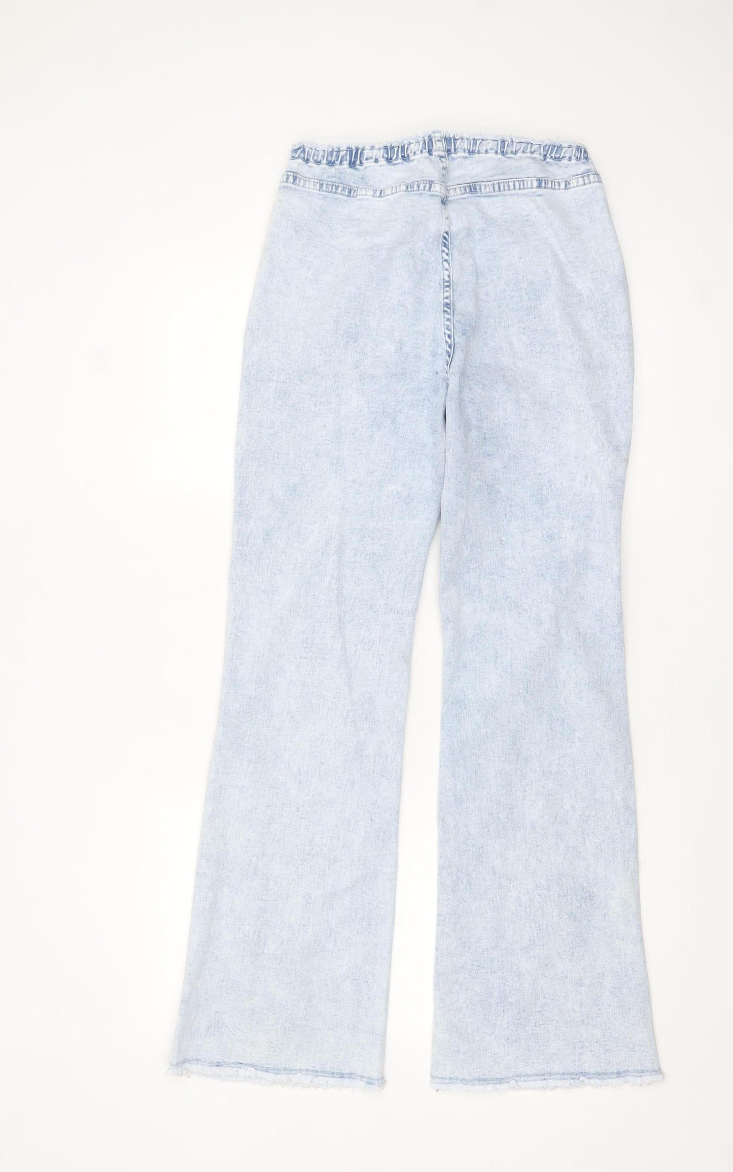 SHEIN Women’s Blue Acid Wash Flared Denim Jeans Size 30