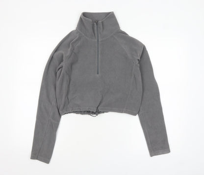 Columbia Women’s Grey Fleece Pullover Sweatshirt Small 1/2 Zip Warm