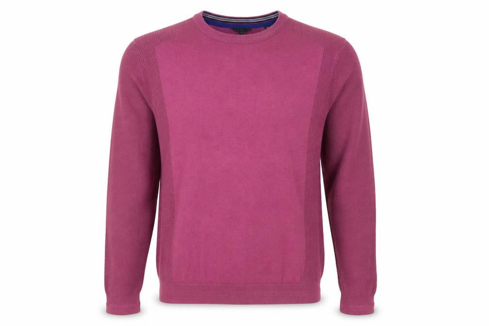 Ted Baker Men's Purple Crew Neck Wool Blend Jumper Size M
