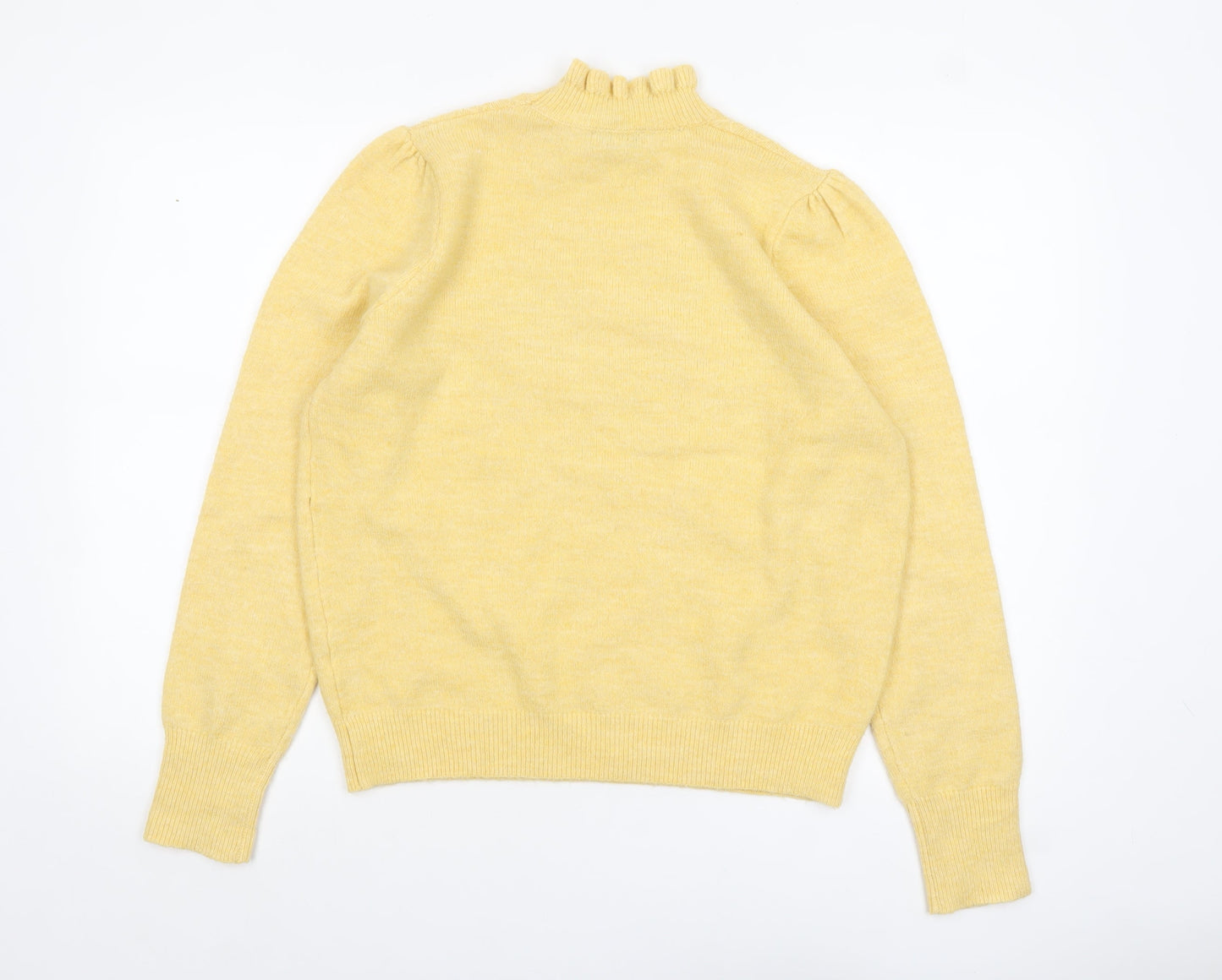 Albaray Women Yellow Mock Neck Long Sleeve Knit Jumper Size 12