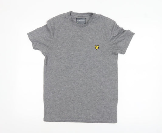 Lyle & Scott Men's Grey XS Crew Neck Cotton Blend T-Shirt