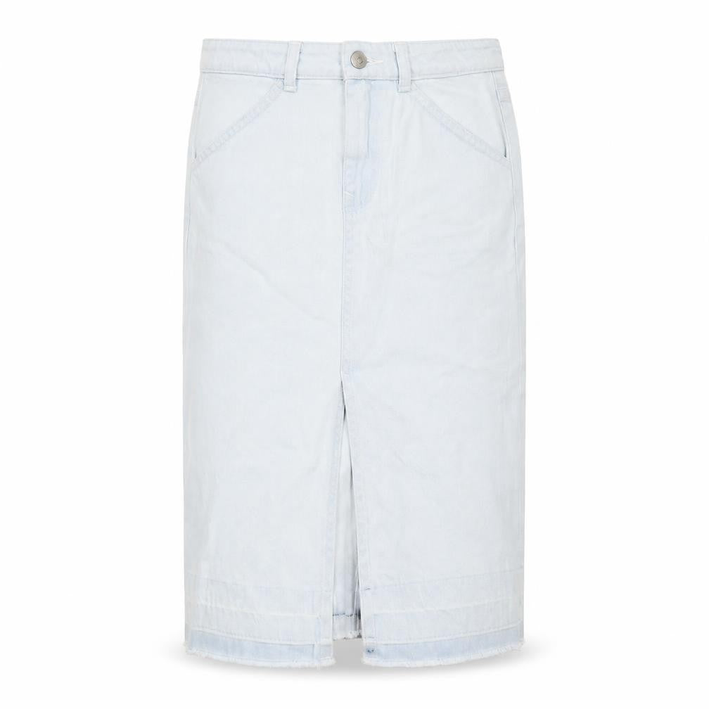 Marks & Spencer Girls Light Blue Denim Knee Length Straight Skirt 9-10 Years