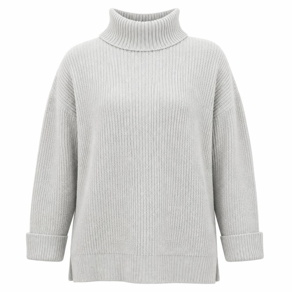 Threadbare Women’s Grey Roll Neck Chunky Knit Jumper Size 12
