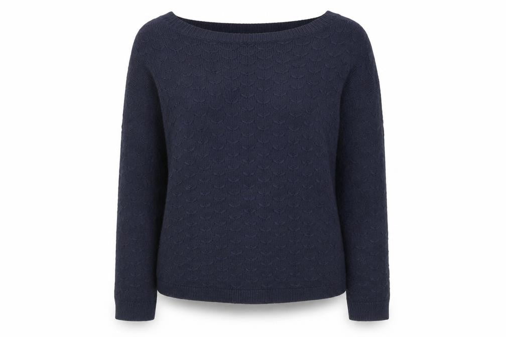 Fat Face Women's Blue Knit Button Pullover Jumper UK 12