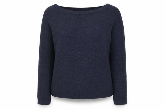 FatFace Women's Blue Knit Button Pullover Jumper UK 12