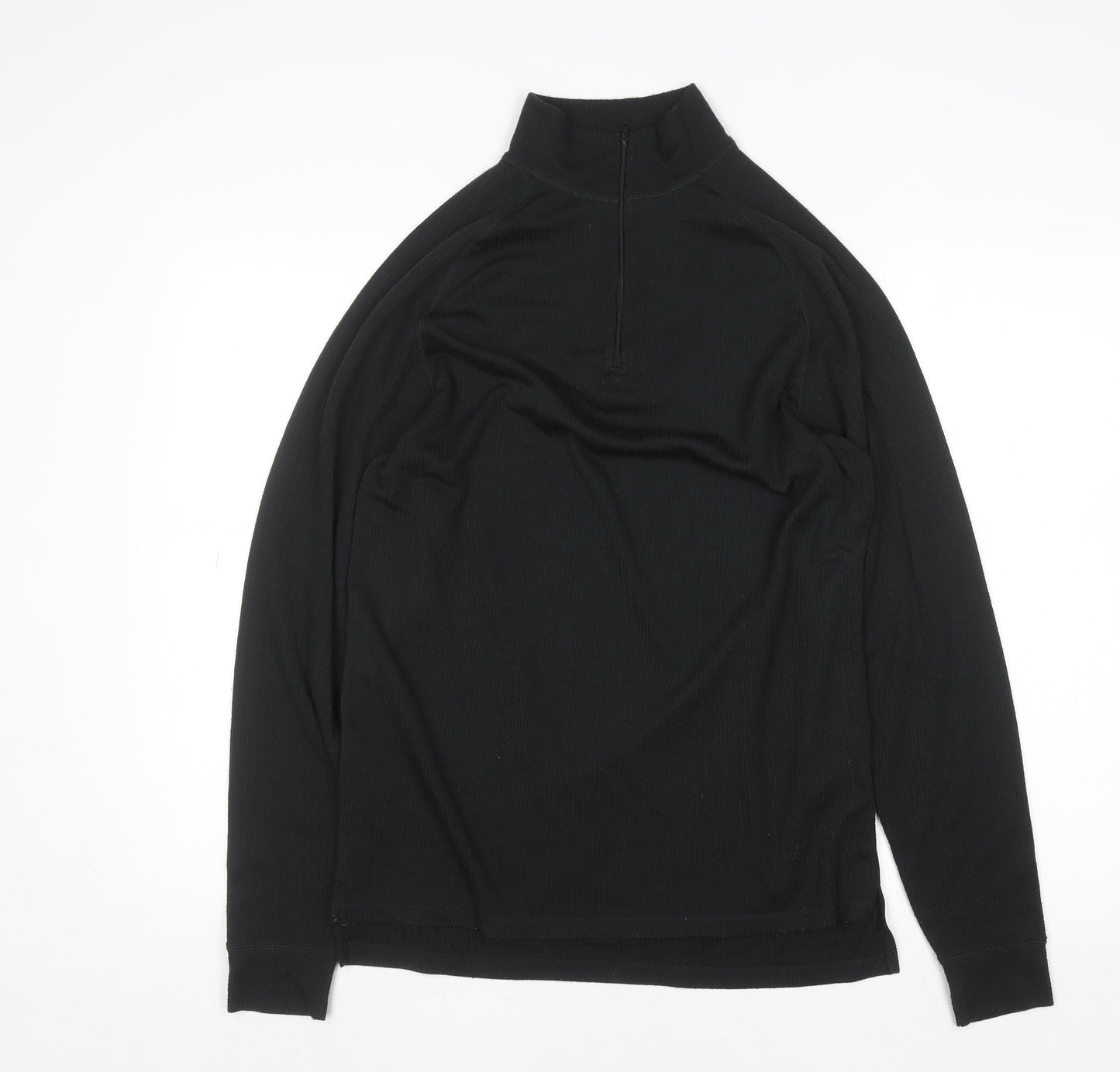 Trespass Men’s Black L Long Sleeve Half Zip Thermal Top