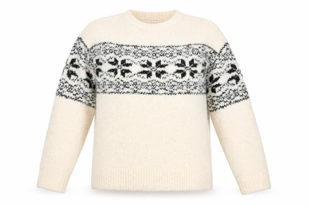 Marks & Spencer Women’s Ivory Fair Isle Knit Jumper Size S