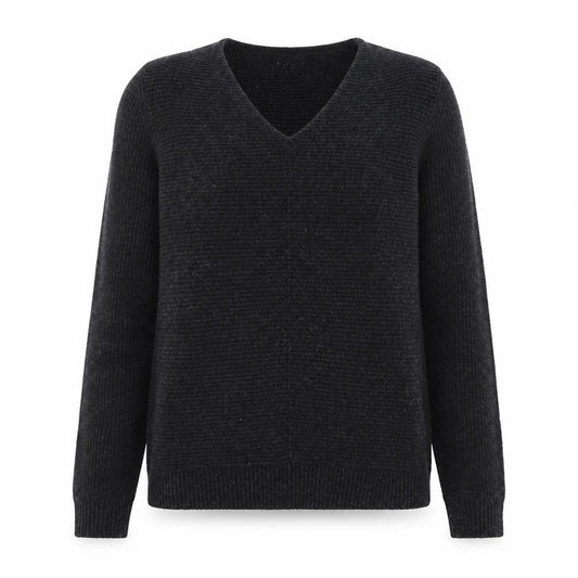 FatFace Womens Black V-Neck Knit Jumper Size 10