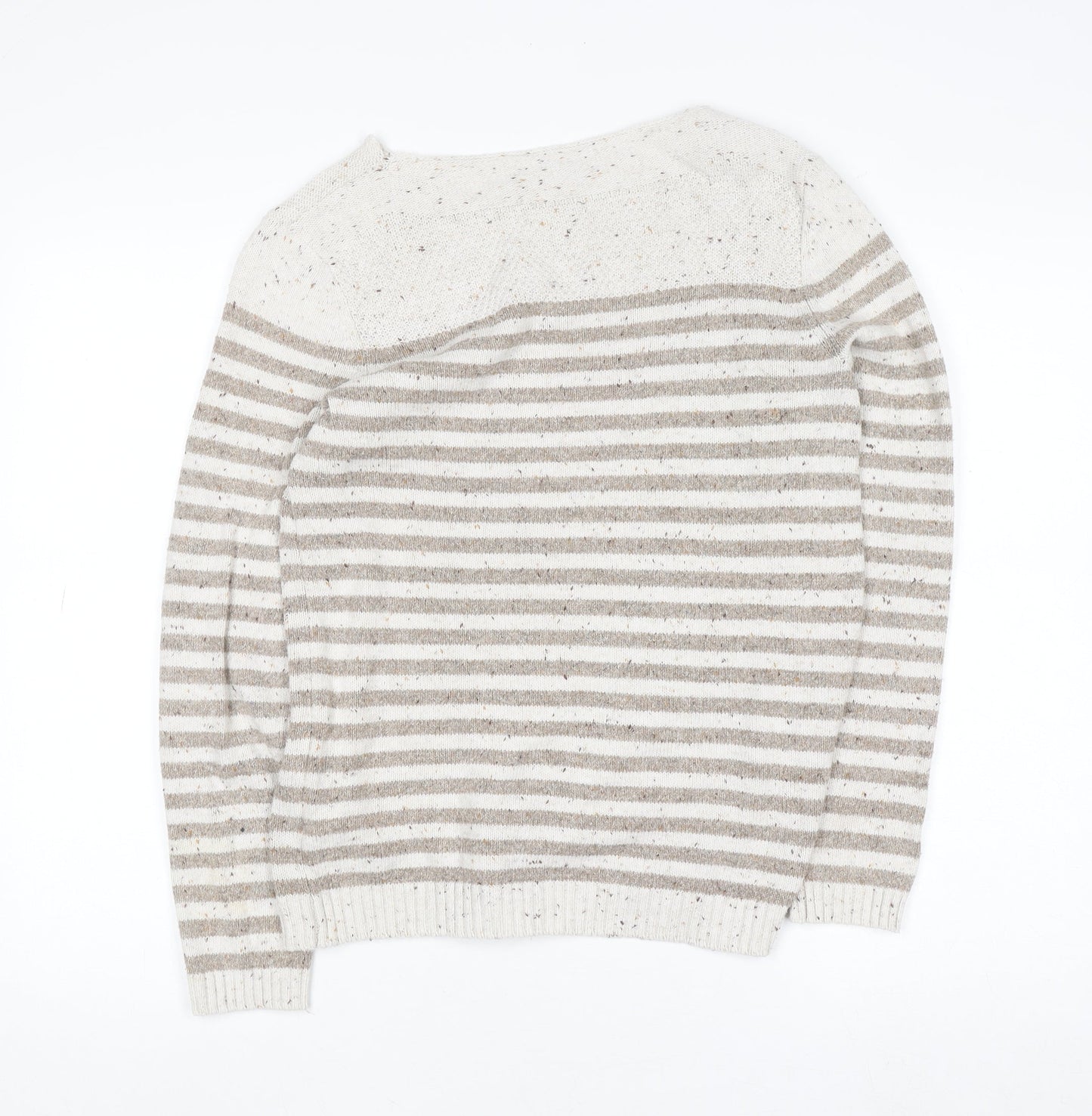 FatFace Women’s Beige Striped Cotton Knit Jumper Size 12