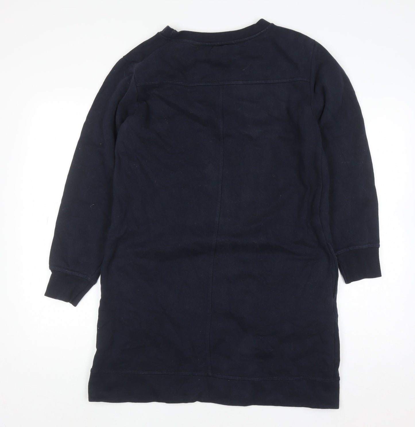 Quba & Co Women Navy Blue Size 10 Long Sleeve Sweatshirt Dress