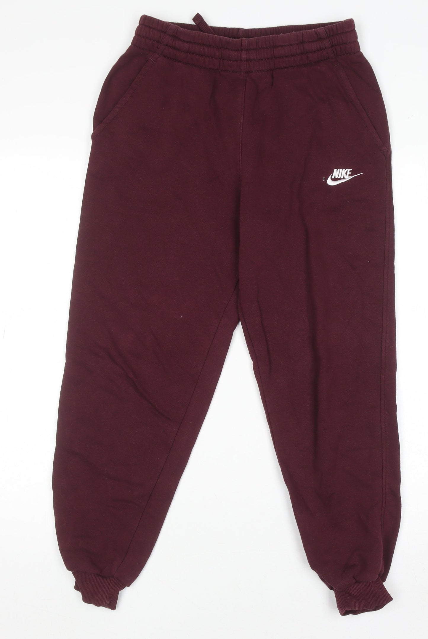 Nike Girls Red Fleece Jogger Sweatpants 14 Years Comfortable Activewear