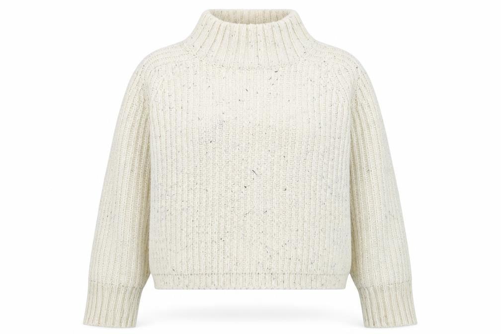Silence + Noise Womens Ivory Roll Neck Chunky Knit Jumper Size S