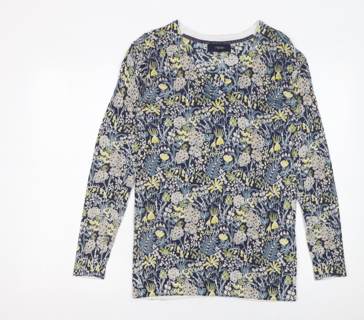 Next Women’s Multicoloured Floral Cotton Knit Jumper Size 8