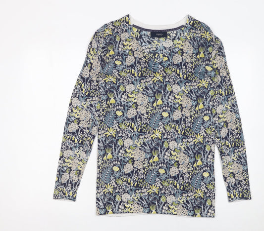 Next Women’s Multicoloured Floral Cotton Knit Jumper Size 8