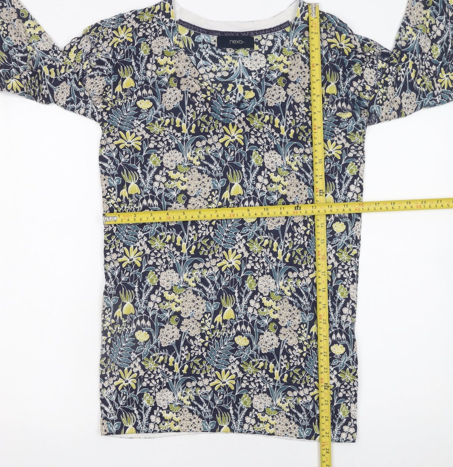 Next Women’s Multicoloured Floral Cotton Knit Jumper Size 8