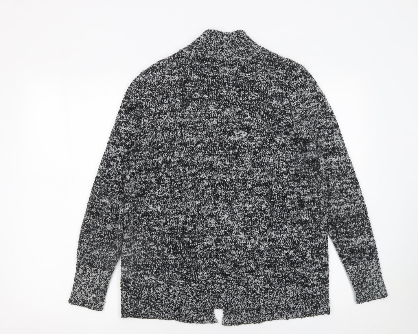 M&Co Women's Grey Chunky Knit Long Sleeve Cardigan Size 12