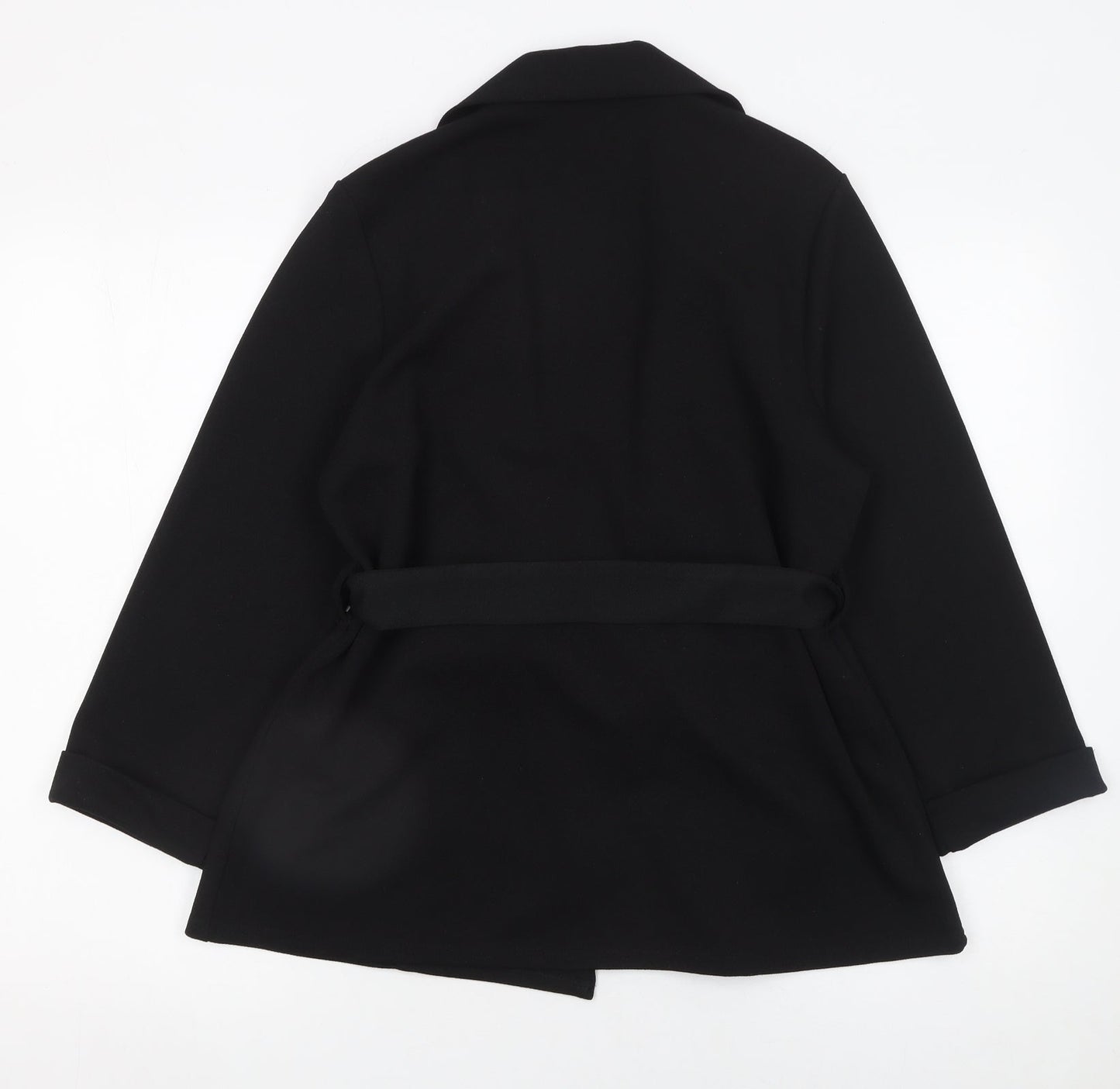 New Look Women's Black Belted Suit Jacket UK 10 Polyester Blend