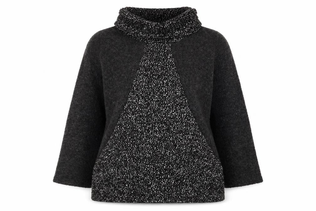 Klass Womens Grey Wool Blend Roll Neck Long Sleeve Jumper XL