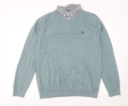 Matalan Men's Green Cotton Crew Neck Jumper L