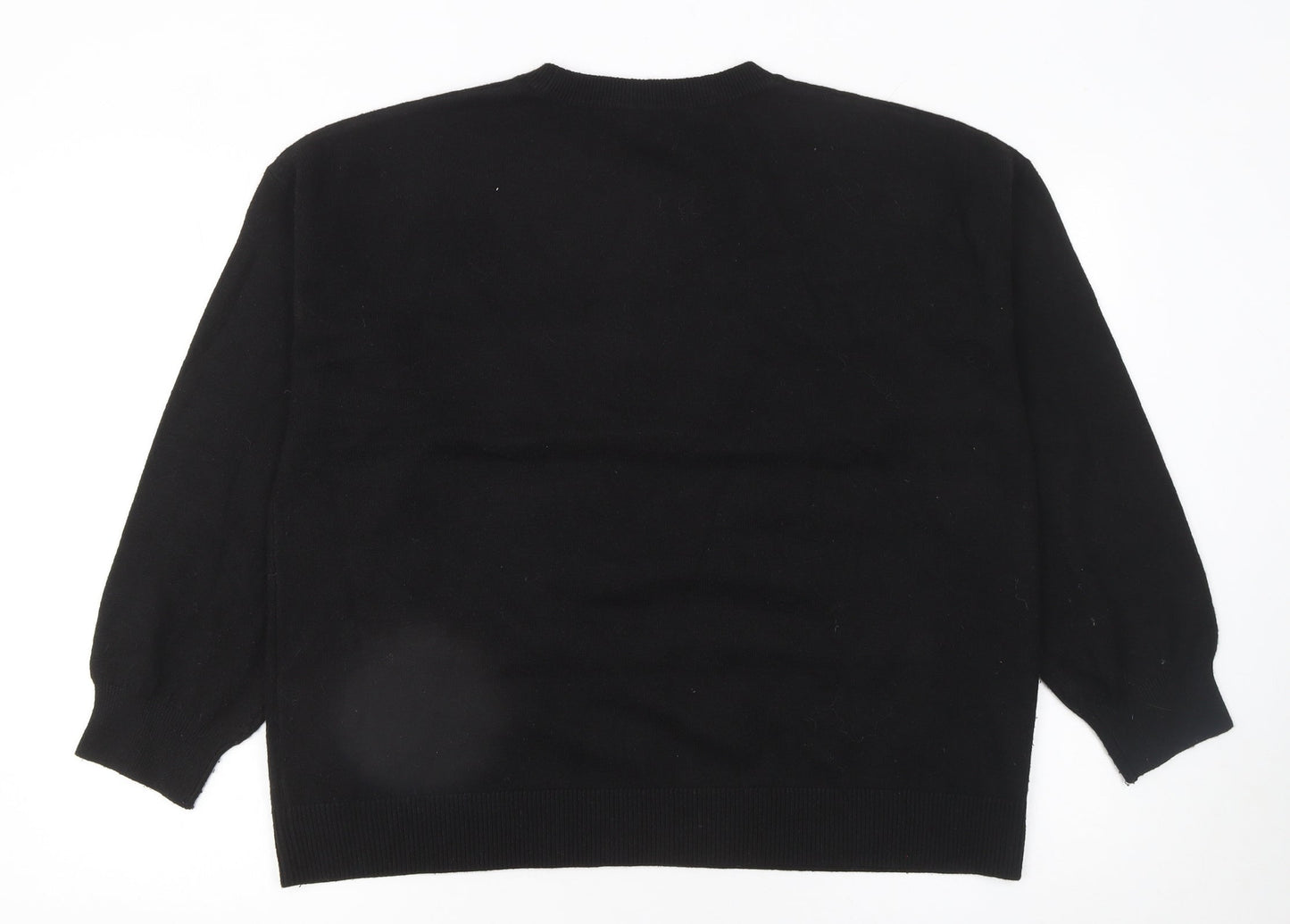 Marks and Spencer Women’s Black Sequin Stripe Jumper Size L