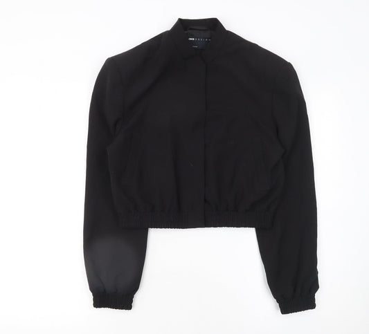 ASOS DESIGN Women’s Black Cropped Bomber Jacket Size 6