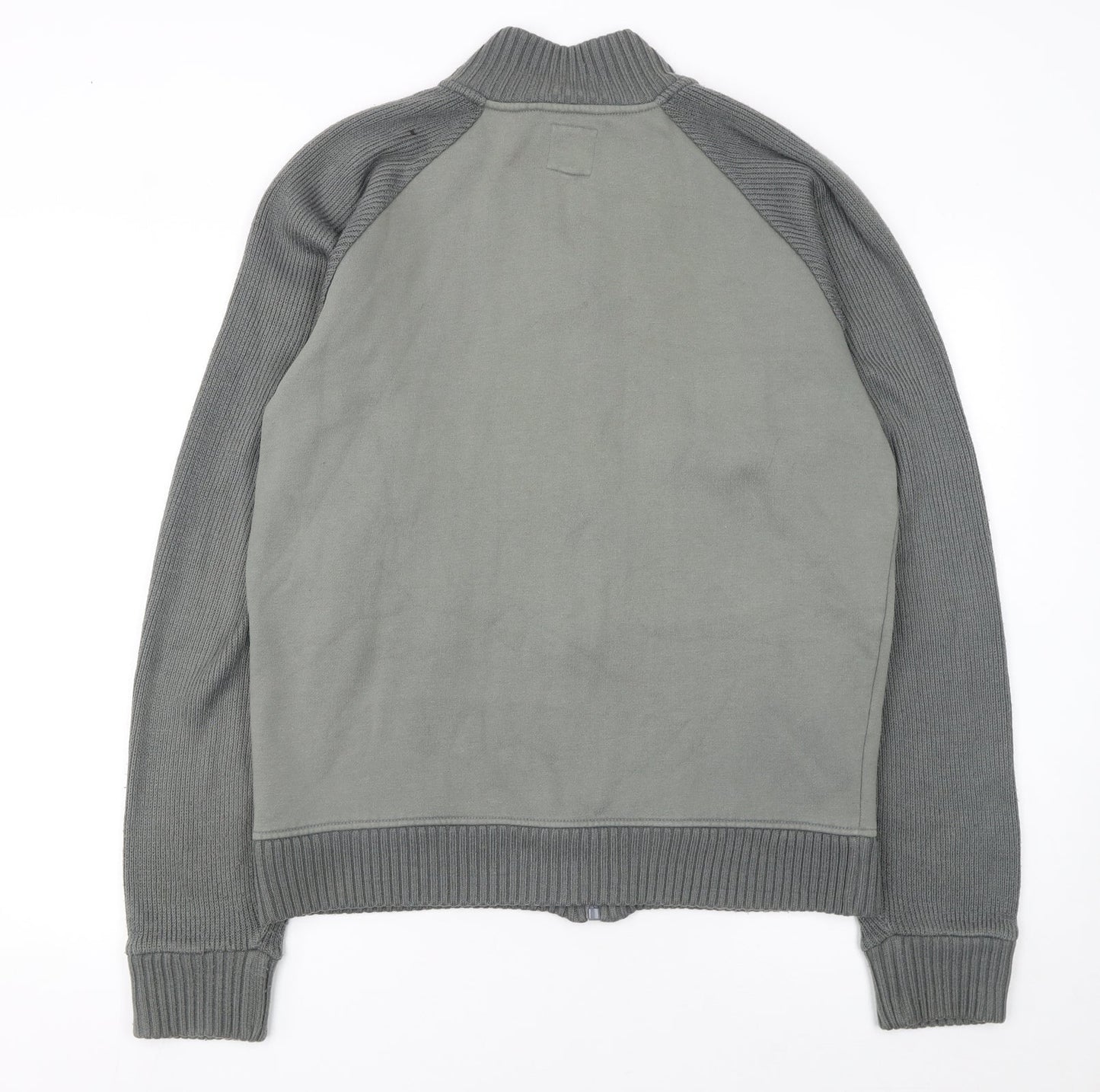 Republic Men’s Grey Full Zip Knit Jumper XL High Neck