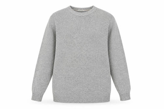 Marks & Spencer Mens Grey Cotton Linen Crew Neck Jumper L