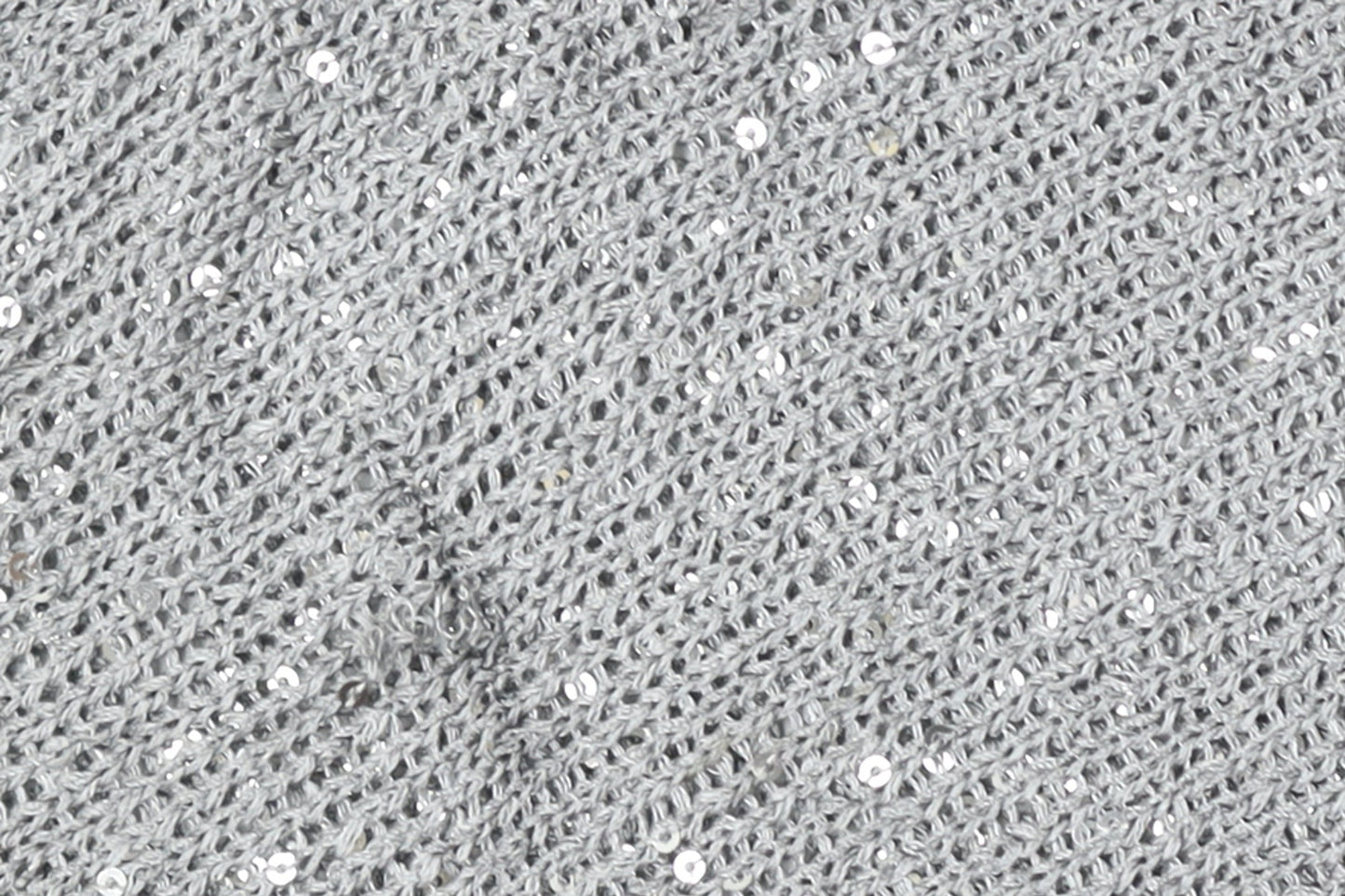 Alice Collins Women Silver Sequin Knit Cape Jumper Size 10