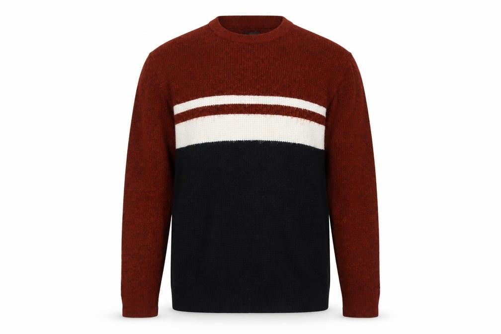 Next Men's Multicoloured XL Crew Neck Chunky-Knit Jumper