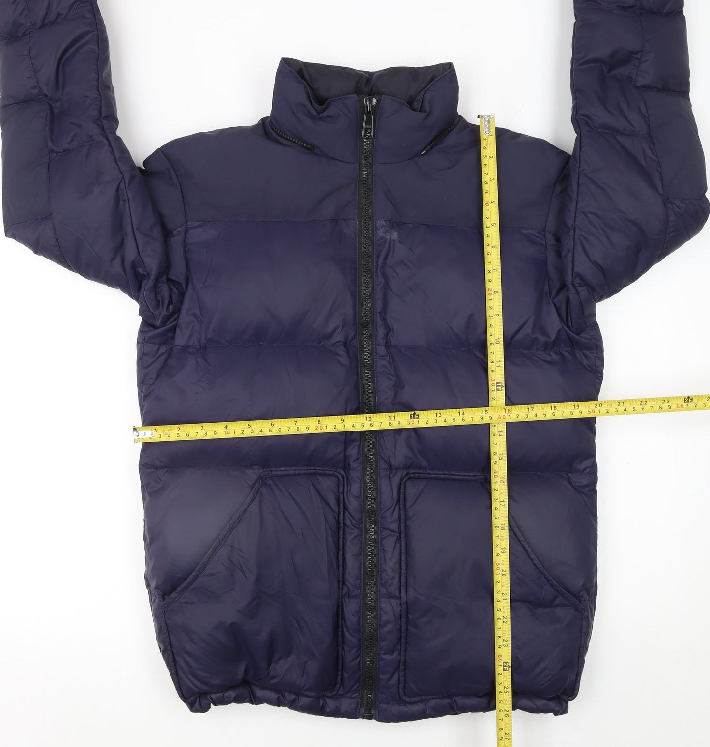 Ralph Lauren Womens Blue Puffer Jacket Size S Winter Down Coat