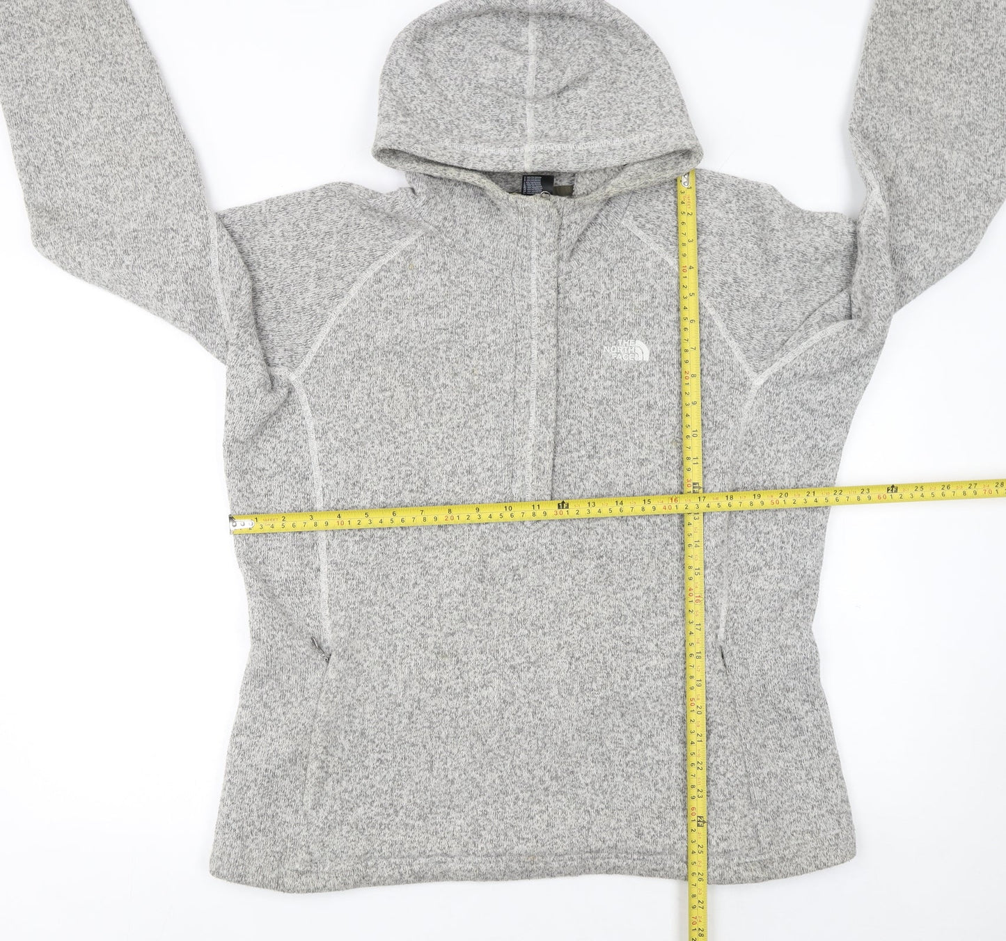 The North Face Women's Grey XL 1/2 Zip Hooded Fleece Sweatshirt
