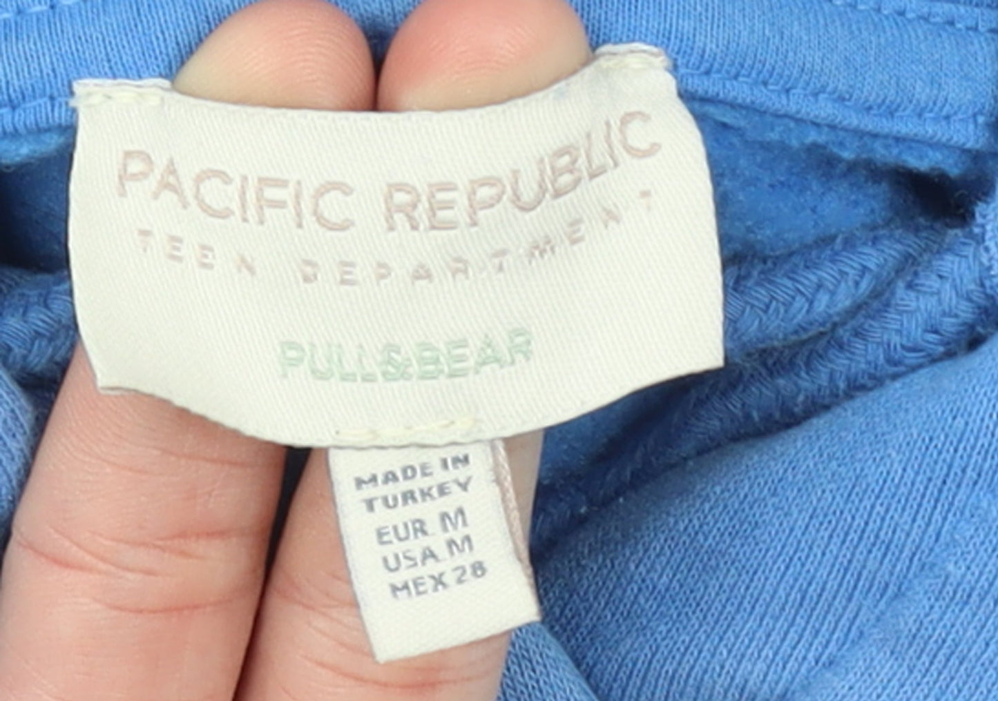 Pull&Bear Women Blue Pasadena West Coast Hoodie Size M