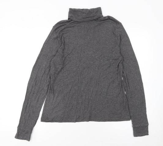 Marks and Spencer Women’s Grey Roll Neck Long Sleeve Jersey Top Size 16
