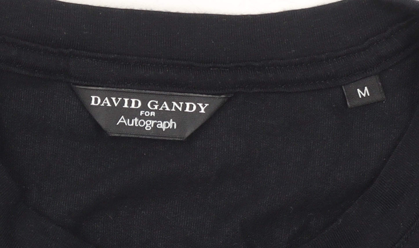 Marks and Spencer Men Black Crew Neck Short Sleeve T-Shirt M