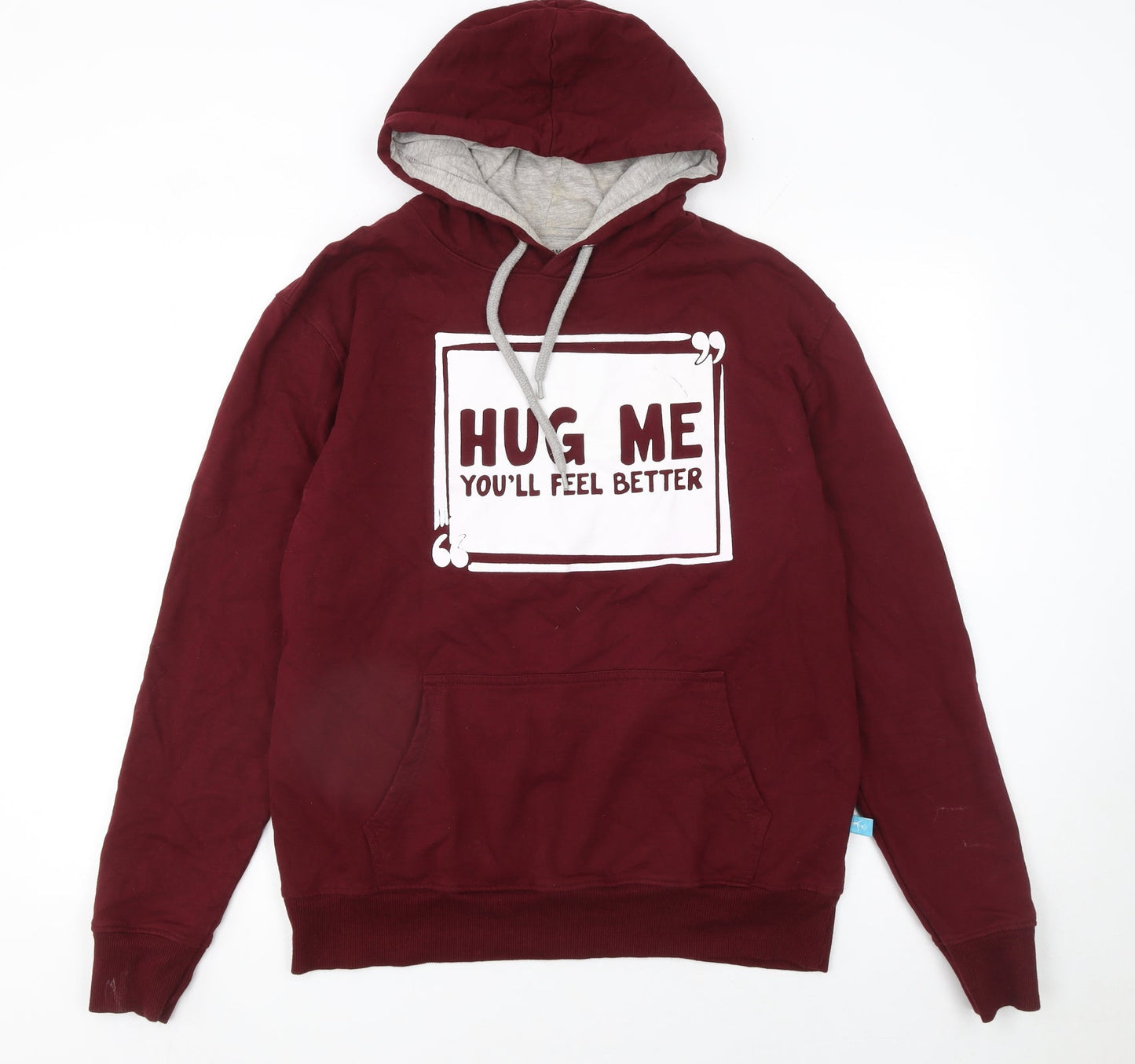 MyDreamStore Women's Maroon Pullover Hoodie L Graphic Print Cotton Blend