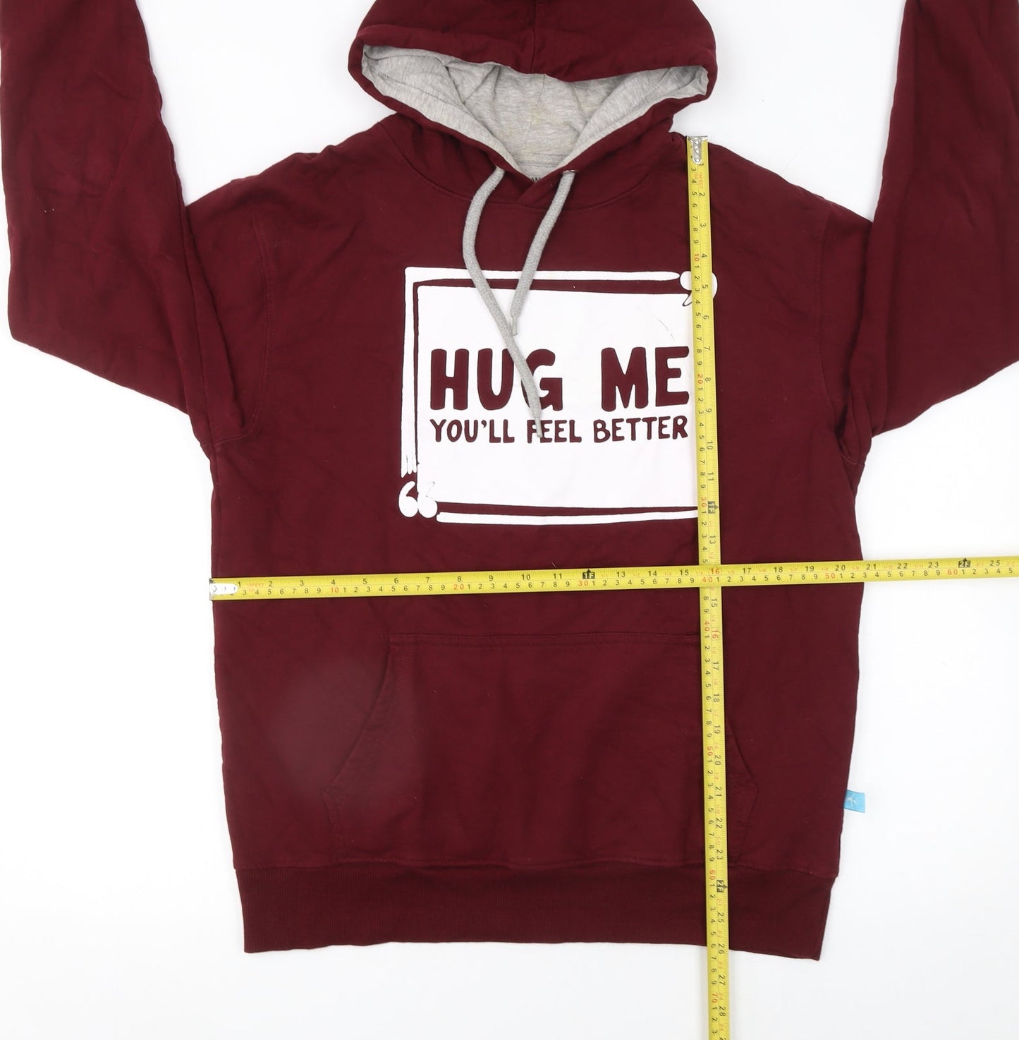 MyDreamStore Women's Maroon Pullover Hoodie L Graphic Print Cotton Blend
