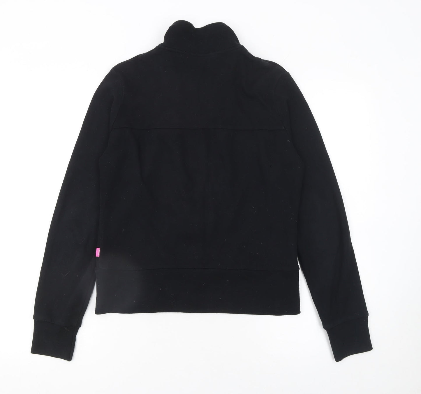 Pineapple Womens Black Cotton Track Jacket Size 12 Full Zip Fleece