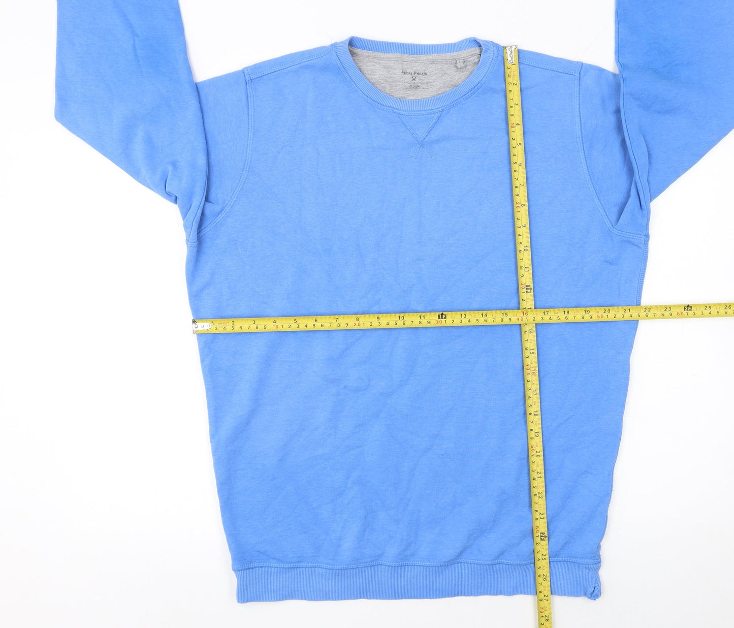 James Pringle Men's Blue Crew Neck Pullover Sweatshirt Medium