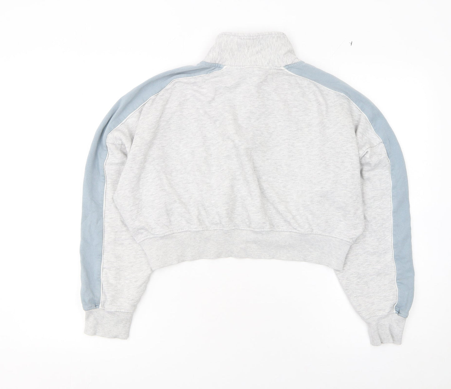 Lonsdale Women’s Grey Blue 1/4 Zip Sweatshirt UK 14
