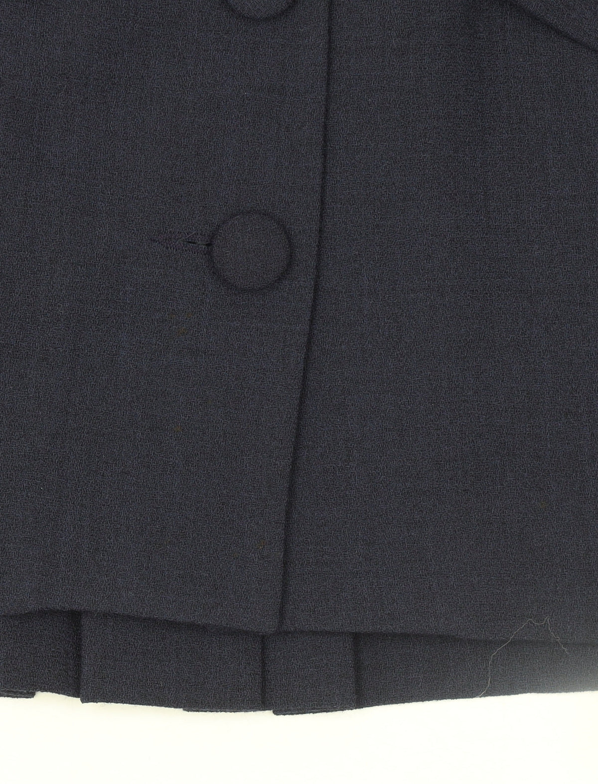 Warehouse Women Navy Wool Blend Belted Blazer UK 10