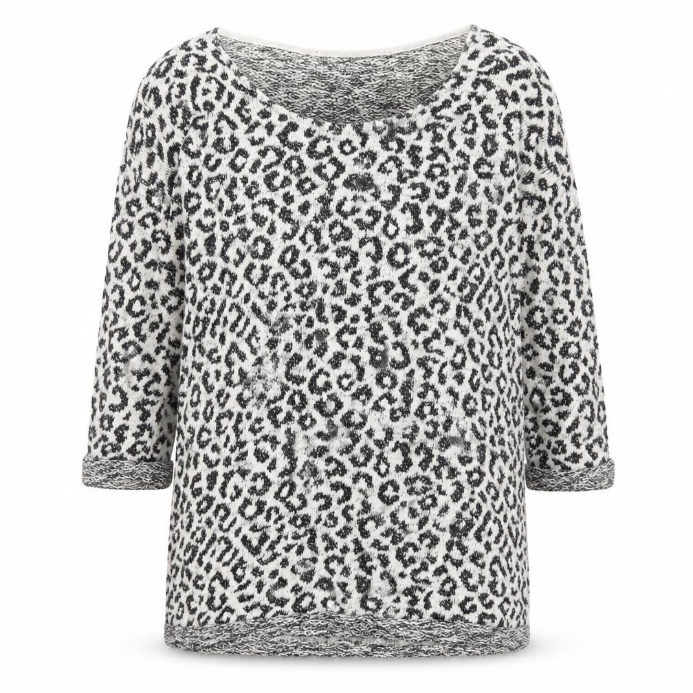Marks & Spencer Women’s Grey Leopard Knit Jumper Size 12