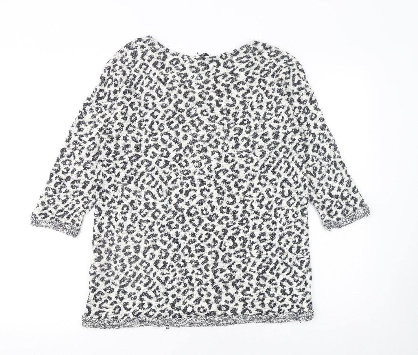 Marks and Spencer Women’s Grey Leopard Knit Jumper Size 12