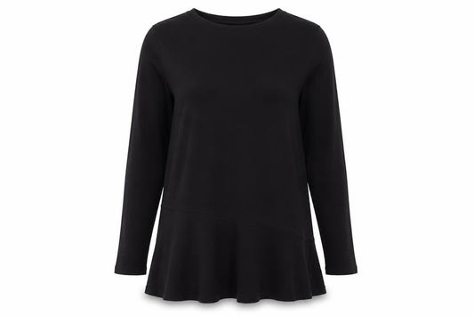 Zara Women Black Long Sleeve Cotton Shift Dress Size 12