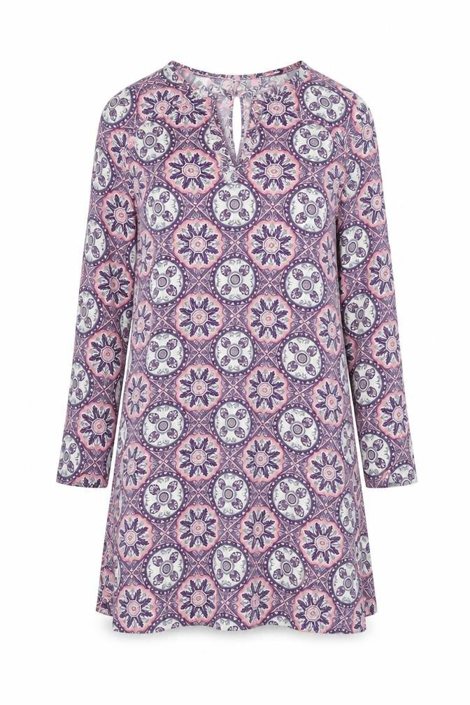 Simply Be Women’s Multicoloured Size 14 Shift Dress Long Sleeve