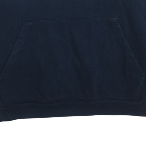 Adidas Men's Blue XL Pullover Hoodie with Logo Graphic Fleece