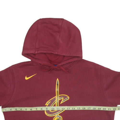Nike Men Burgundy Cleveland Cavaliers Hoodie Size M Fleece Pullover