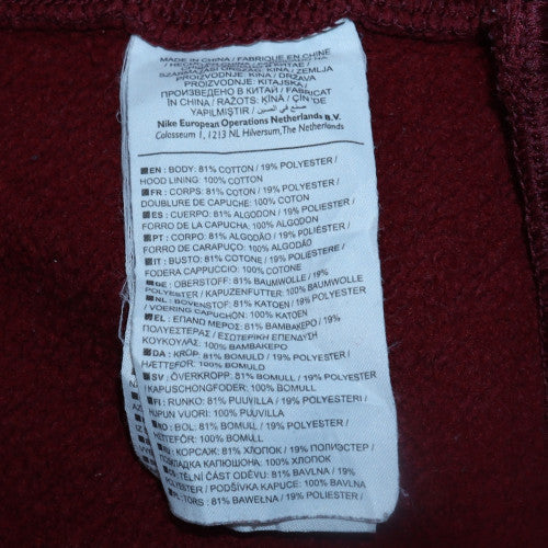 Nike Men Burgundy Cleveland Cavaliers Hoodie Size M Fleece Pullover