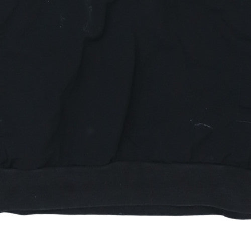 Adidas Mens Khaki Black Hoodie Size M 1/4 Zip Pullover Sweatshirt
