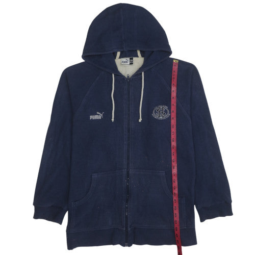 Puma Men's Blue 2XL Full Zip Hoodie Sports Cotton Sweatshirt